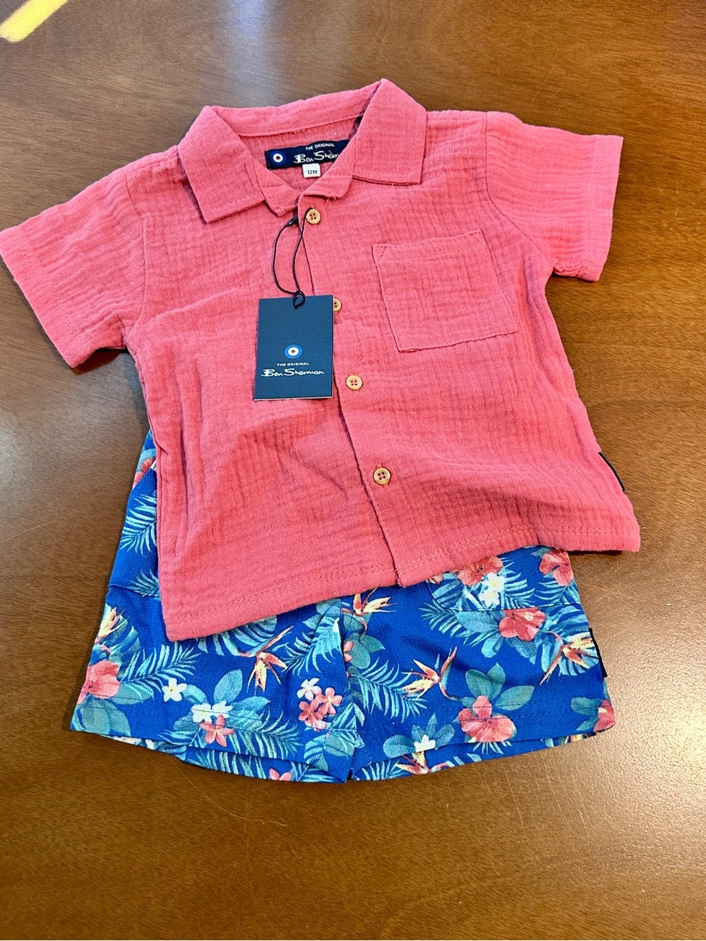 Ben Sherman Coral Short-Sleeve Button-Down Shirt for Kids